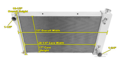 1967 1968 1969 1970 1971 1972 Chevy C10 C20 K10 K20 K30 4 Row SubZero Radiator