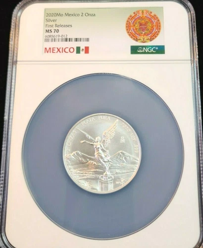 2020 MEXICO SILVER LIBERTAD 2 ONZA NGC MS 70 KEY DATE VERY SCARCE PERFECTION !!!