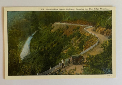 Appalachian Scenic Highway, Überquerung der Blue Ridge Mountains Leinen Postkarte