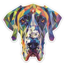 Triangulated Great Dane Dog Car Bumper Sticker Vinyl Decal