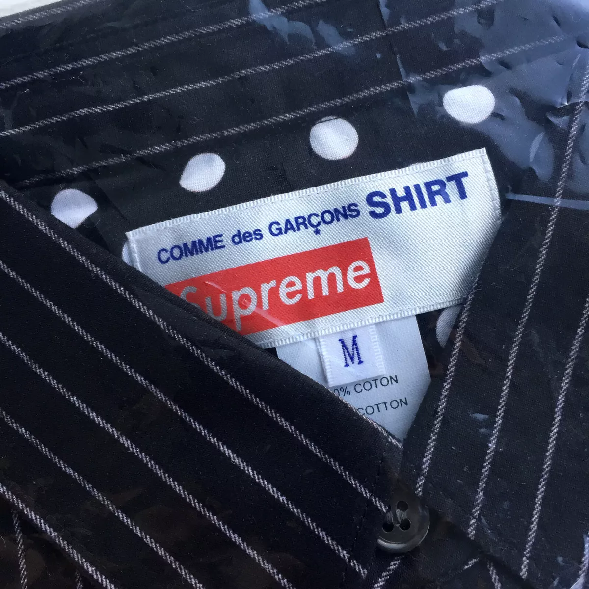 Supreme Comme des Garçons CDG SHIRT Box Logo SS14 Polka Dot Black | Size  Medium