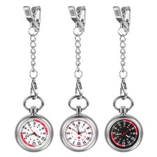 Clip-on Hanging Lapel Nurse Work Watch Pulsometer Dial FOB Quartz Pocket Watch