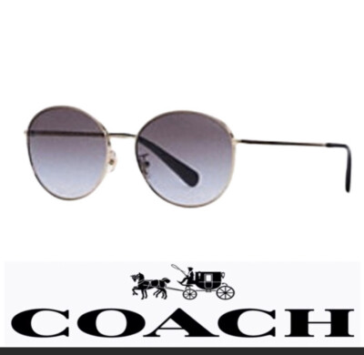 Coach 100% UV protection Lia Round Sunglasses C3482 Grey Gradient New