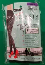 New Spanx Love Your Assets Sara Blakely Shaping Tights Size 5 Black Flip Diamond