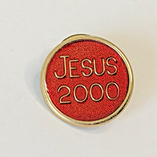 Jesus 2000 Gold Tone Lapel Pin Z8 