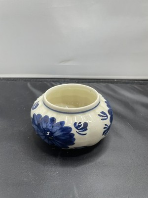 Delft Holland handbemalte kleine Schmuckschale blau & weiß Vintage Blumenmuster