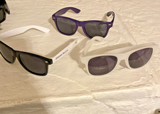 Set 3 Sunglasses Black White Purple Johnnie Walker Whiskey Barefoot UV Vodka