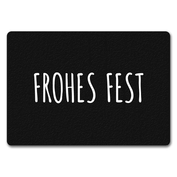 Frohes Fest FußMatte Ohne Rand In Schwarz-Weiß FußMatte Fussmatte TüRmatte-image