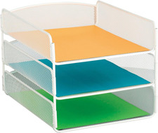 Safco Onyx Desk Organizer, 3 Trays, Office and Classroom Mailbox, Paper and Mail