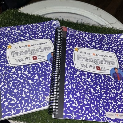 Thinkwell Homeschool Pre Algebra  Books Vol 1 & Vol 2 With Professor Burger