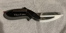 Cortador inteligente de tijera de cocina 2 en 1 cuchillo tabla de cortar rebanadas de verduras