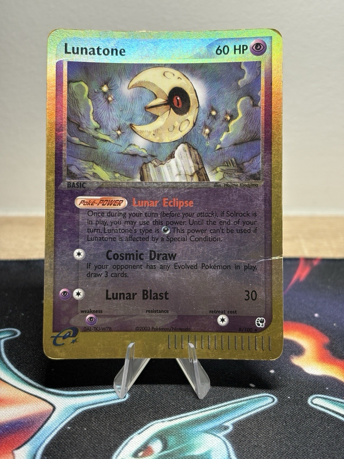 Lunatone 8/100 Ex Sandstorm Reverse Holo Rare Vintage Pokémon Card MP HP