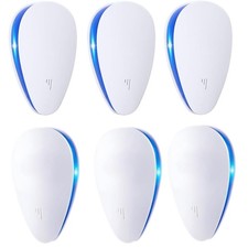 6 Pack Ultrasonic Pest Control Repeller, White