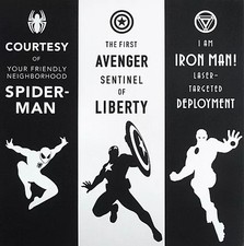 Marvel Canvas Panel Original Illustration Board with Accessories 300mm x 300mm