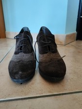 Polacchine Scamosciate Brown Pelle e Suola Antiscivolo Nr 37
