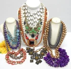 VINTAGE TO NOW FASHION/COSTUME JEWELRY NECKLACE LOT, ASSORTED TYPES & MATERIALS