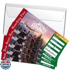 MVZX Christmas Boarding Pass Gift Ticket, Surprise Trip Reveal Wi