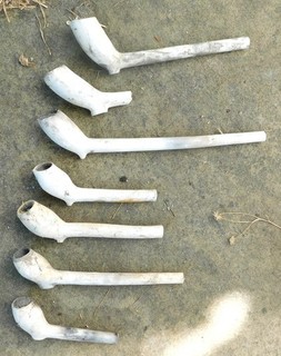 NO RESERVE ORIGINAL 17th Century Clay Pipe Group Antique Metal Detecting Find