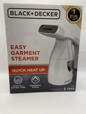 Black & Decker Easy Garment Steamer Quick Heat Up White