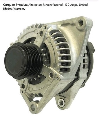 Alternator CARQUEST 11403A Remanufactured Toyota Highlander Venza 11-7 