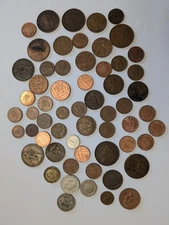 Lot of 59 assorted British coins