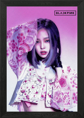 Jennie Kim Framed Wall Art Poster Canvas Print Picture