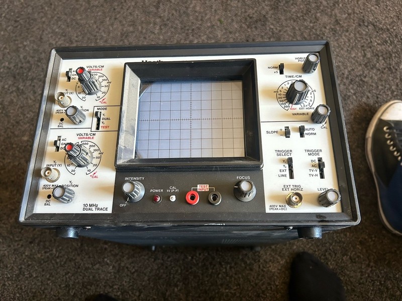 Heath Kit Oscilloscope 10 MHz, Multi Trace Model IO-4210 Powers Up