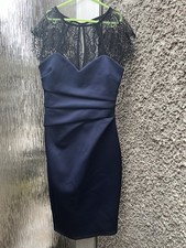 Lipsy Navy Blue Bodycon Dress Size 10