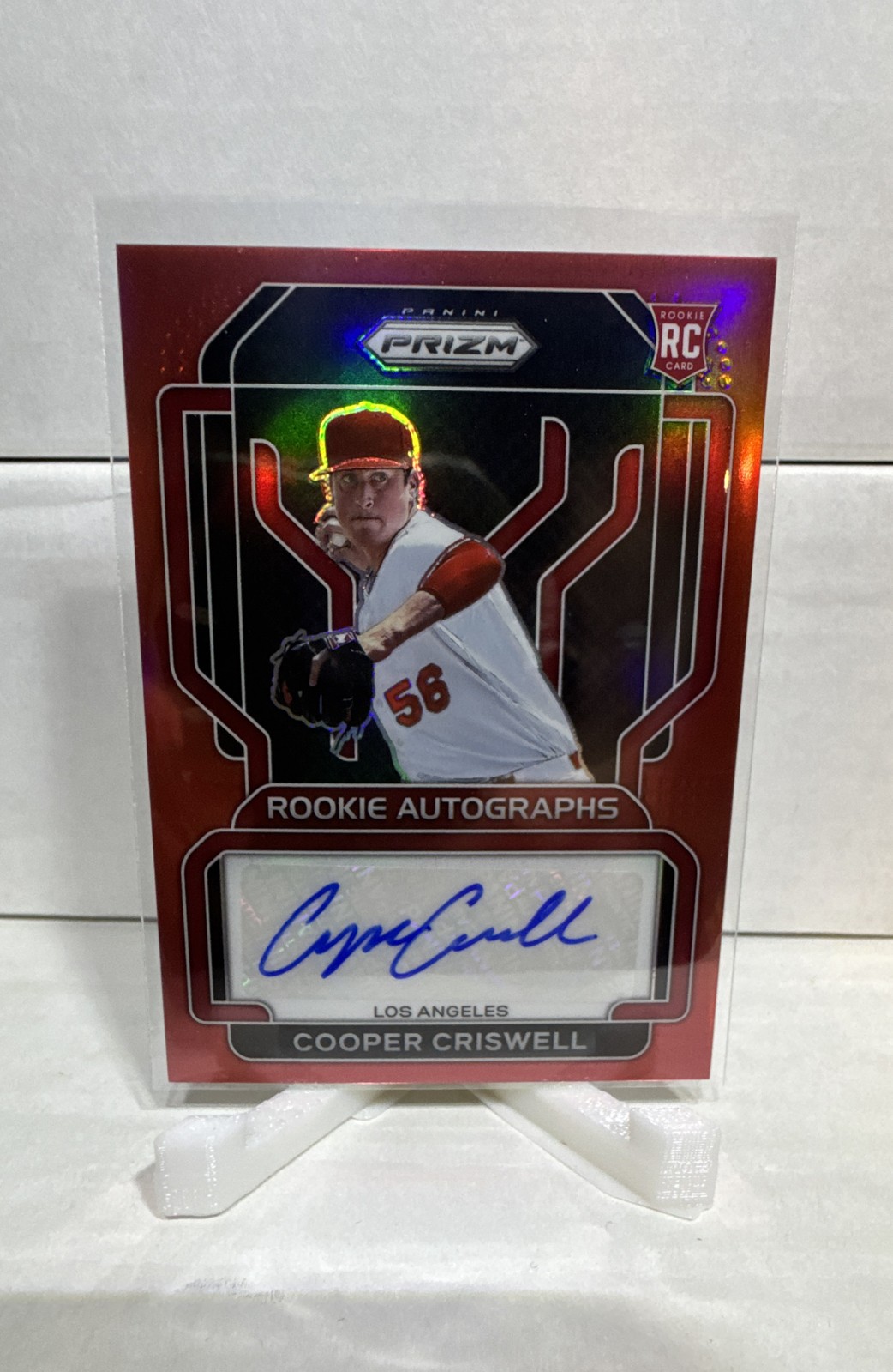 2022 Panini Prizm - Rookie Autographs Cooper Criswell #RA-CC Red Prizm /99 (AU,
