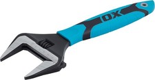 OX PRO Series Adjustable Wrench, Extra Wide Jaw - Adjustable Plumbing Spanner w