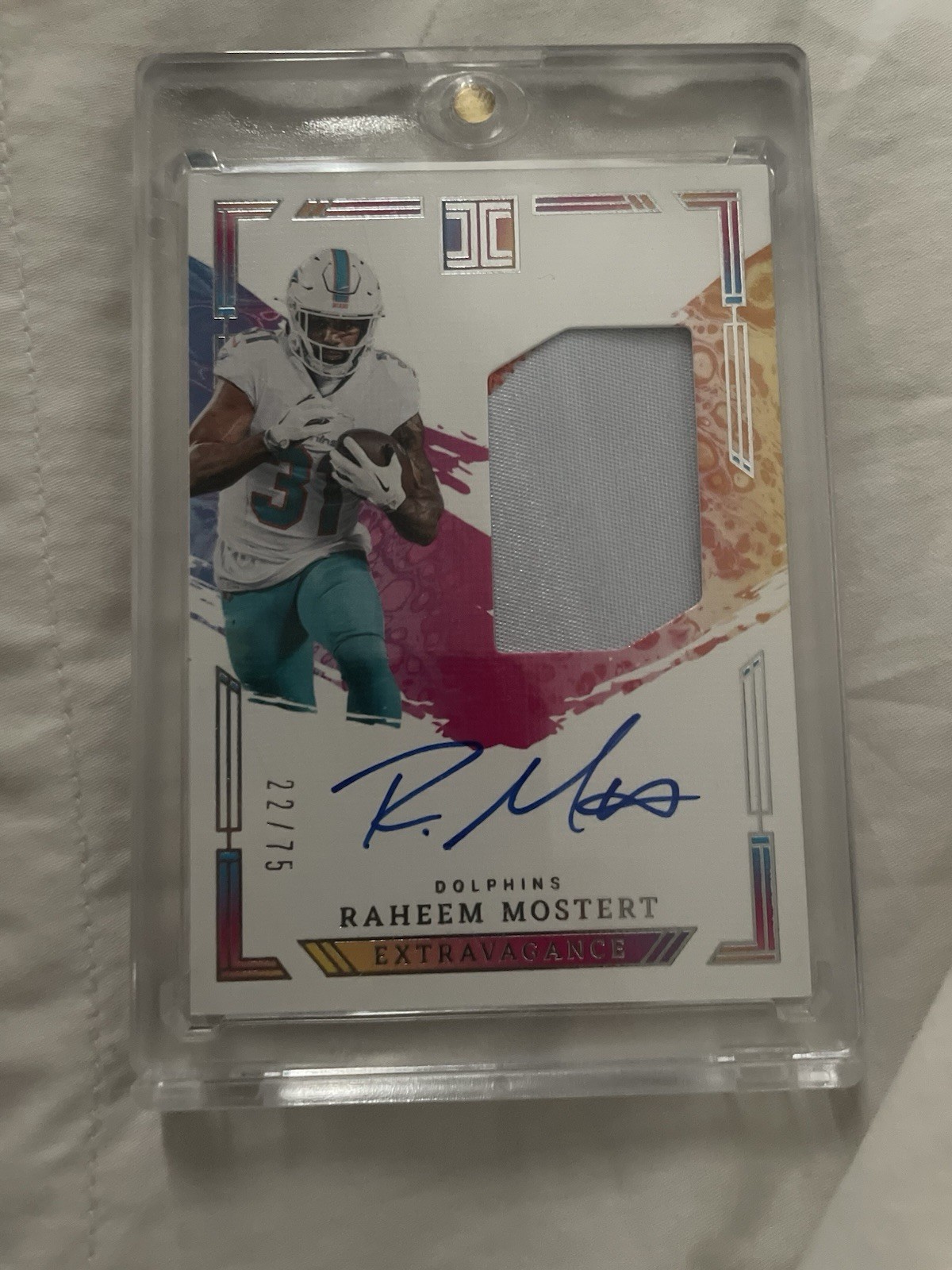 Panini 2024 Impeccable Raheem Mostert Extravagance Patch Auto /75 Dolphins NFL