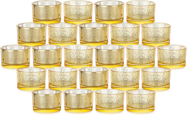 12 StüCk Teelichthalter Gold Deko, TeelichtgläSer-image