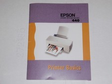 Epson Sylus Color 440 Printer Manual with Installation Guide and Inserts