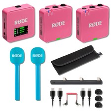 Rode Wireless GO Gen 3 Wireless Mic System Pink with 2x Blue Interview GO