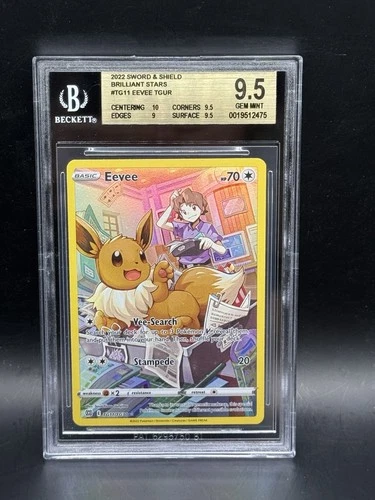 2022 Pokemon Brilliant Stars Eevee Trainer Gallery BGS 9.5