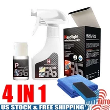 Automotive Headlamp Restoration Fluid Kit 180ml Headlight Polishing Cleaner