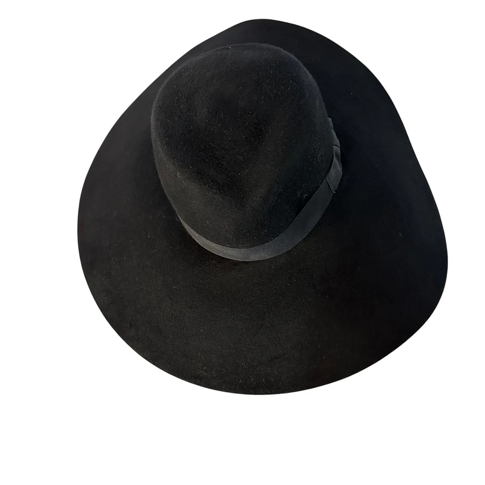 Sombrero Fedora Eric Javits New York Fieltro Negro Ala Ancha - Embalable, Diseñador Foto 2 de 4