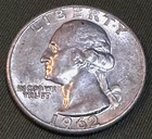 USA - 1962-P Silver Washington Quarter - BU