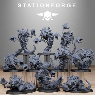 Station Forge Miniatures Xenarid Crawlers Sci Fi Grim Dark Wargame Proxy Figures