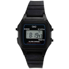 Q Q by Citizen Women's Digital Black Plastic Watch Alarm Calendar 26mm