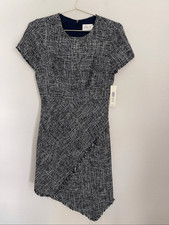 ELIZA J Asymmetrical Tweed Dress Size 6 NWT