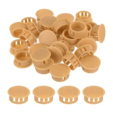 64Pcs 20mm Orange Nylon Plastic Round Locking Hole Plugs Insert End Caps