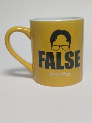 New Cup Mug Coffee Tea The Office Dwight K. Schrute ''FALSE'' 14 oz. Ceramic
