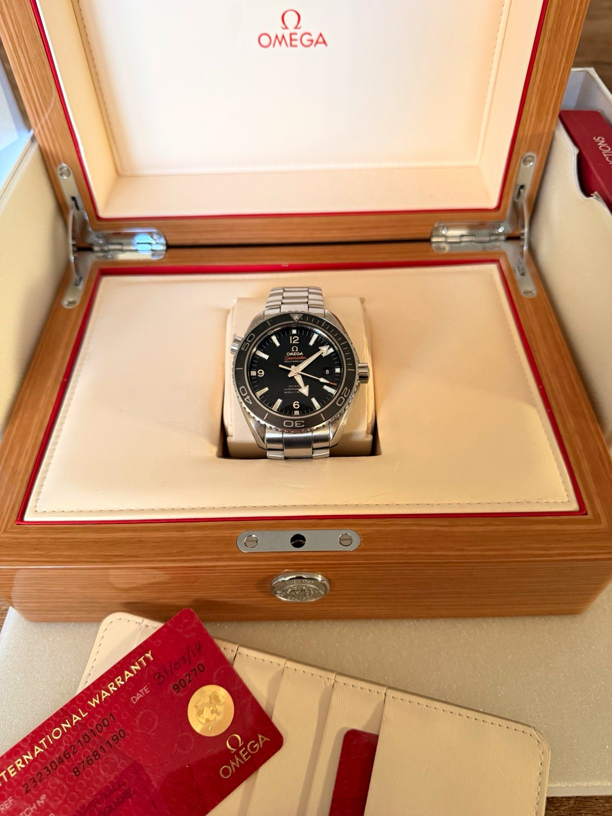 OMEGA Seamaster Planet Ocean 46mm 600m Co-Axial Auto Black Dial Bracelet