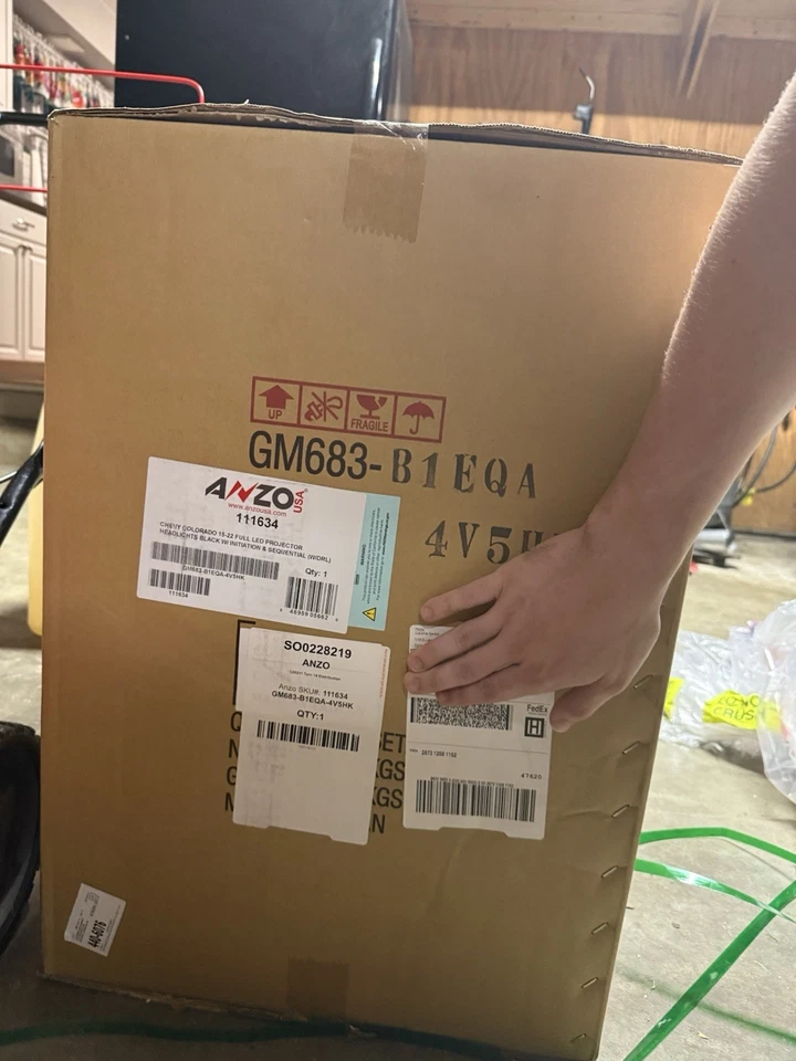 ANZO 15-22 Chevy Colorado Negro Carcasa LED Completo DRL Proyector Faro con Seq Foto 3 de 4