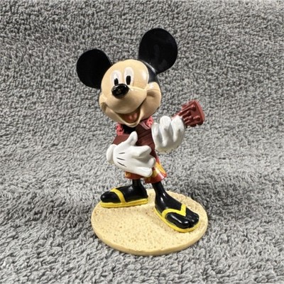DecoPac Disney Mickey Mouse Figurine with Ukulele 2015 Collectible Hawaii Luau