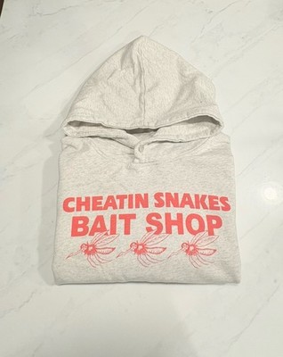 CHEATIN SNAKES  Bait Shop  Pullover Insect Mosquito Logo Hoodie Men's Sz XL