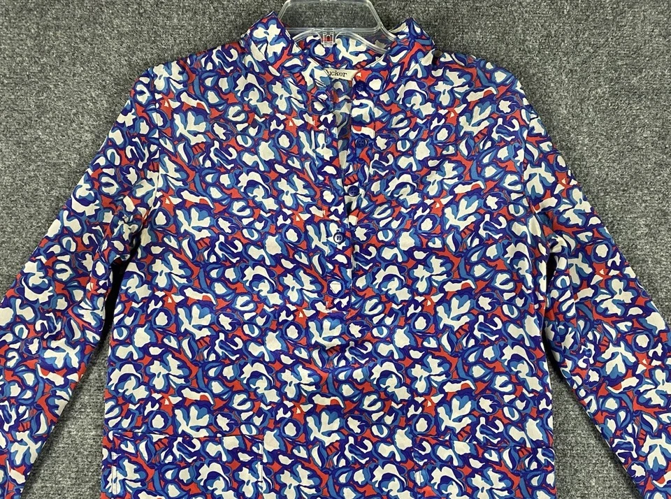 Платье цельнокроеное женское Tucker 100% шелк передние карманы с длинным рукавом размер маленький - Изображение 2 из 4