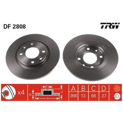 2x Bremsscheibe vorne für Citroen C2 JM JG C3 1 FC C4 0B | 26215887