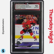 2023 UPPER DECK #451 CONNOR BEDARD YOUNG GUNS RC ROOKIE KSA 10